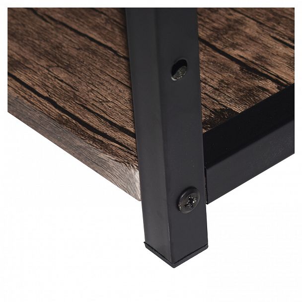 Стол на металлокаркасе BRABIX "LOFT CD-005", 1200х520х1200 мм, 3 полки, цвет морёный дуб, 641221 - Вид 13