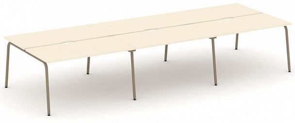 Рабочая станция на 6 мест "ESTETICA" ES.D.RS-6.3-VK Сатин - Вид 1