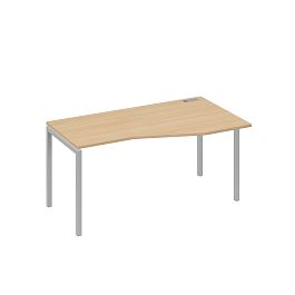 Стол эргономичный правый "Техно" на металлокаркасе DUE A4 А4 Б2 066 БП натуральный дуб / металлокаркас серый - Фото предпросмотра
