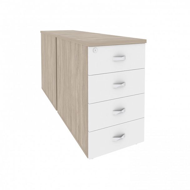 Тумба двойная "Onix" O.TPO-2.7 дуб аттик/белый - Вид 1