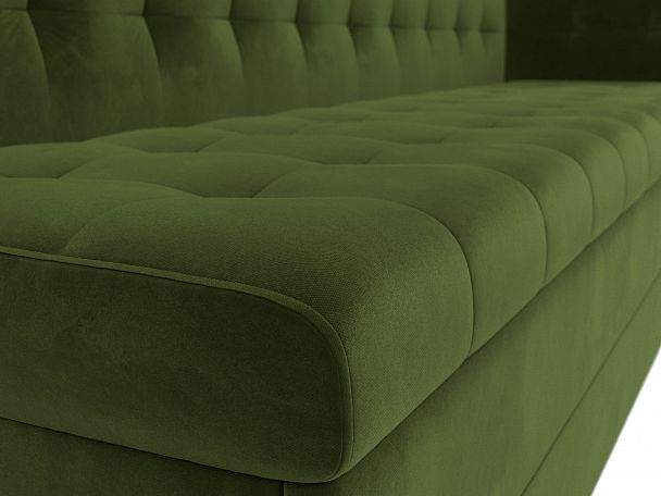 Кухонный диван Бриз с углом (полностью микровельвет зеленый) - Вид 4