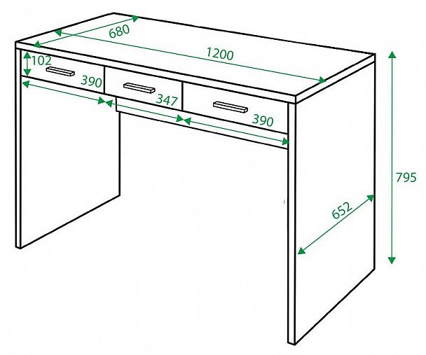 Стол письменный Домино СП-32С Белый/Шамони - Вид 2
