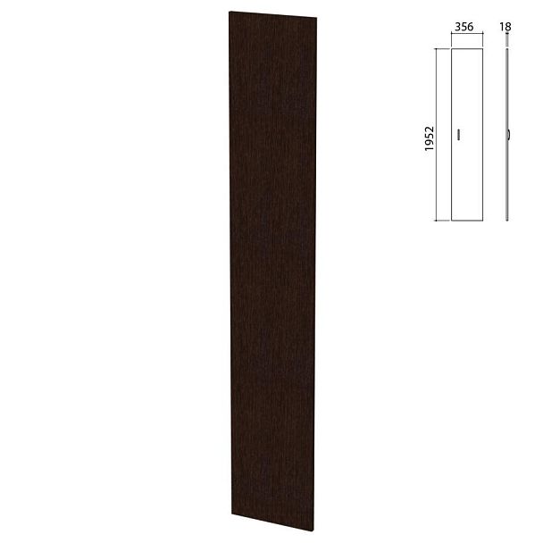 Дверь ЛДСП высокая "Приоритет" (356х18х1952 мм), БЕЗ ФУРНИТУРЫ, венге, К-938, К-938 венге - Вид 2