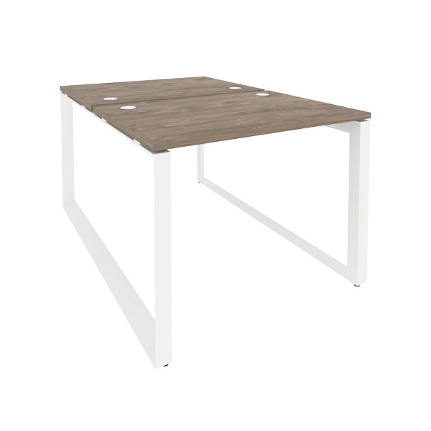 Onix Рабочая станция на О-образном м/к O.MO-D.RS-2.1.7 Тиквуд темный/Белый металл 980*1475*750 - Вид 1