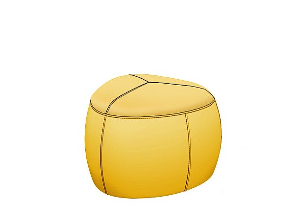 Пуф СТОУН СТ-70 65х65х45h Oregon 08 (кожзам) желтый "Пуфы и банкетки"  ТК-002920003510 желтый - Вид 1
