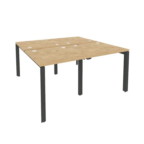 Onix Рабочая станция на П-образном м/к O.MP-D.RS-4.0.8 Тиквуд светлый/Антрацит металл 1560*1635*750 - Вид 1