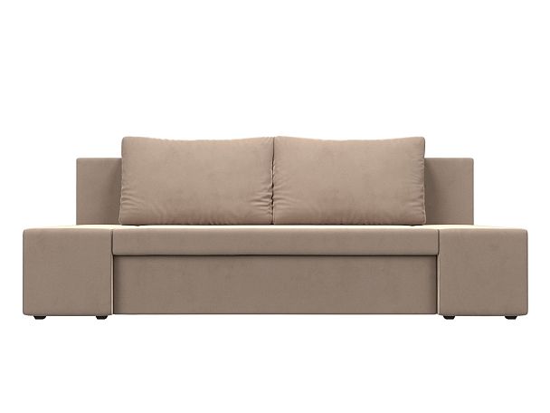 Диван прямой Сан Марко (полностью велюр бежевый) - Вид 2