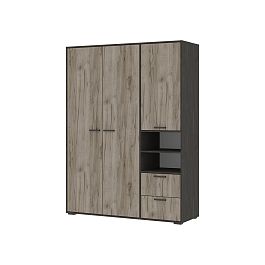 Эдинбург Шкаф 3-х створчатый ШК-03 (1,500х2,000х0,500) железный камень/дуб крафт серый - Фото предпросмотра