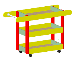 Тележка для спортинвентаря на колесах МСП-04 - Фото предпросмотра