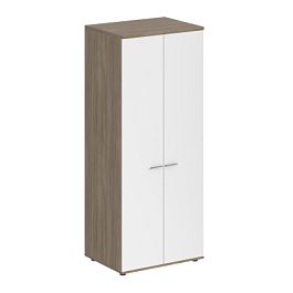 Гардероб Sigma 800х600х1955, з.ст ЛДСП 16 мм / корпус: дуб темный; фасады: белый - Фото предпросмотра