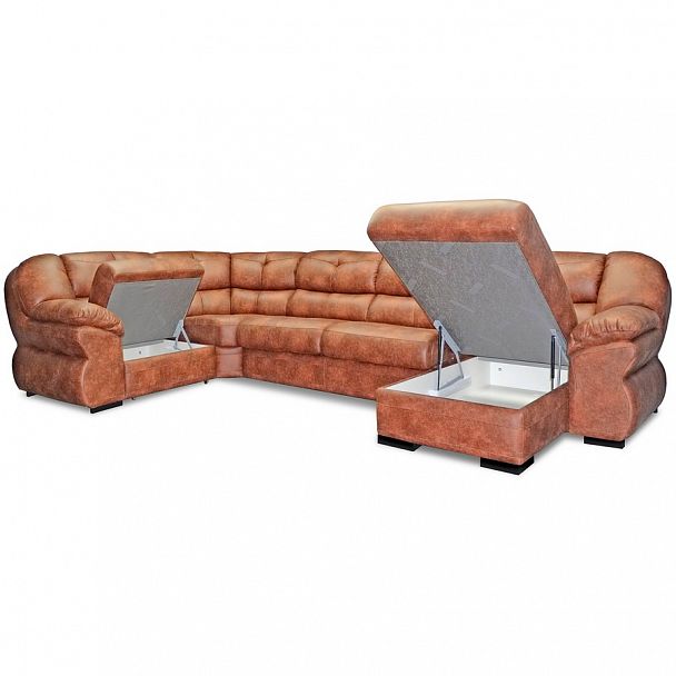 Угловой диван "Инфинити" кожа - Вид 2