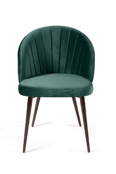 Стул Mont Blanc, бархат изумрудный 87 / черный конус - Вид 2