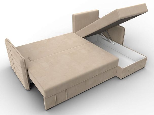 Диван угловой Слим угол универсальный Велюр бежевый - Вид 9
