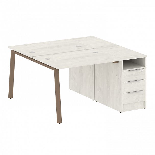 Рабочая станция "Metal System" БА.РС-СТП-2.1 дуб наварра/мокко - Вид 1