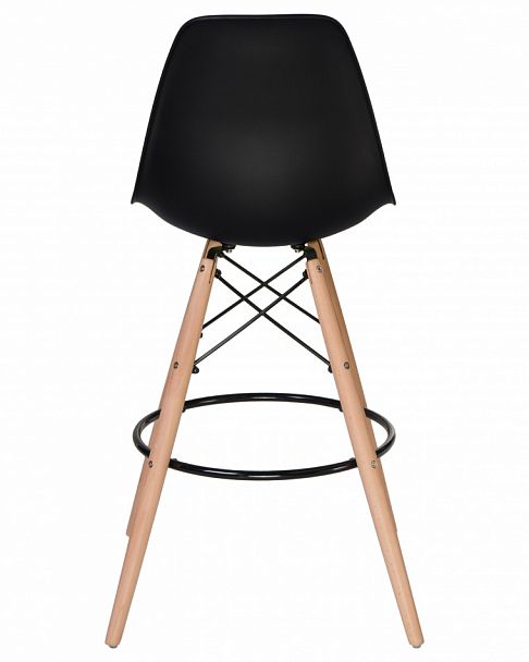 Стул барный DOBRIN DSW BAR (ножки светлый бук, цвет сиденья чёрный (B-03)) - Вид 3