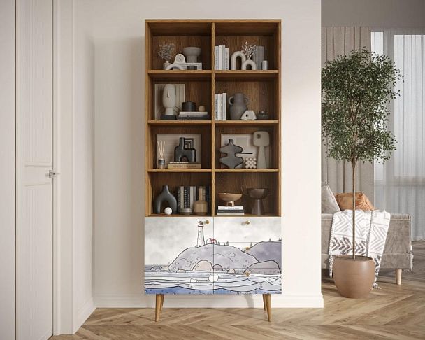 Стеллаж на комоде Berber арт BB44/Print_51 - Вид 4