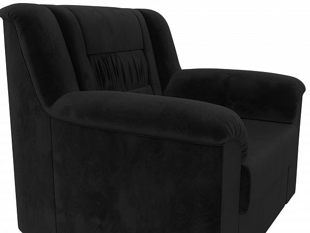 Кресло Карелия (полностью велюр черный) - Вид 4