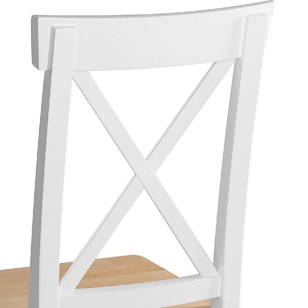 Комплект деревянных стульев с жестким сиденьем Бергольф Белый/Натуральный, 4 шт. - Вид 9