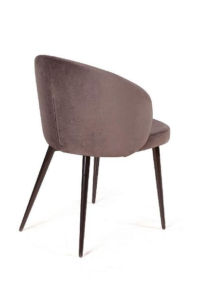 Стул Mont Blanc, бархат антрацит 14 / черный конус - Вид 7