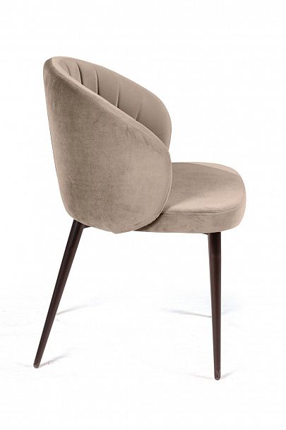 Стул Mont Blanc, бархат пепельно-бежевый 25 / черный конус - Вид 4