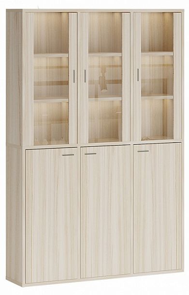 Шкаф-витрина Домино СУ(ш3в2)+3ФГ+3ФС Карамель - Вид 1