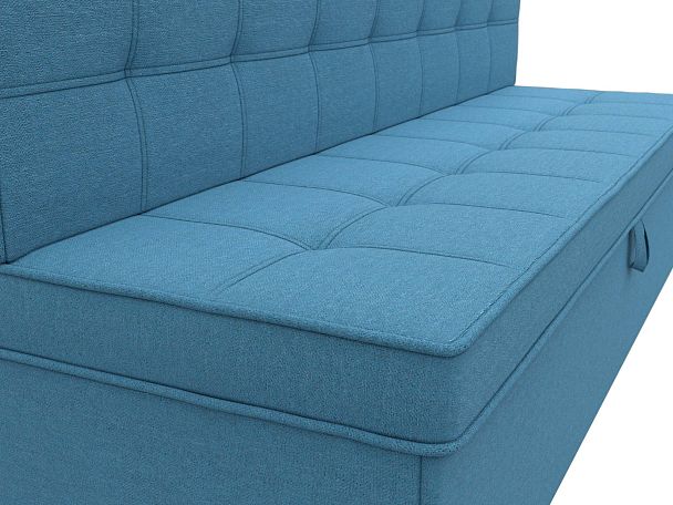 Диван кухонный прямой Техас Рогожка голубой - Вид 4