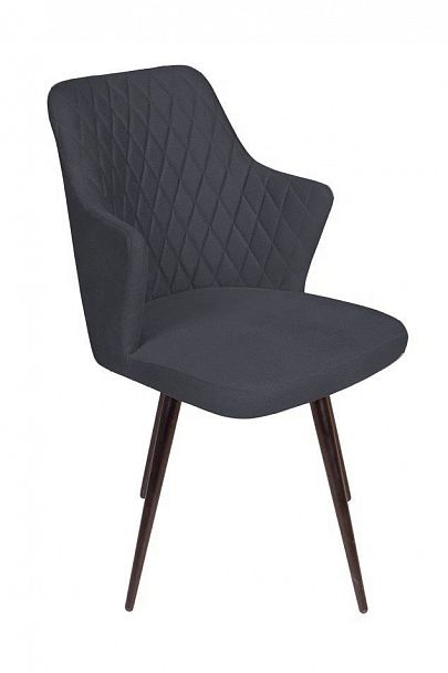 Стул поворотный на 360 градусов Hunt ромб, бархат 03 / чёрный конус - Вид 1