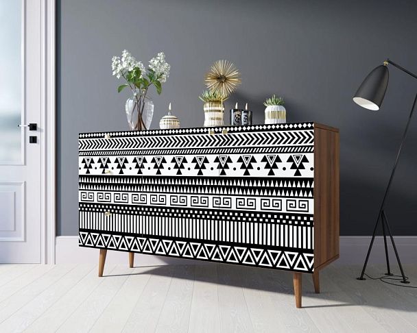 Комод Berber с двумя дверками и ящиками принт 19 арт BB17/Print_19 - Вид 3