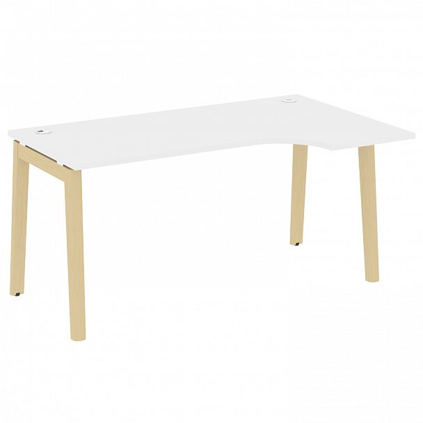 Стол эргономичный "Onix wood" OW.SA-1 белый/дуб светлый - Вид 1