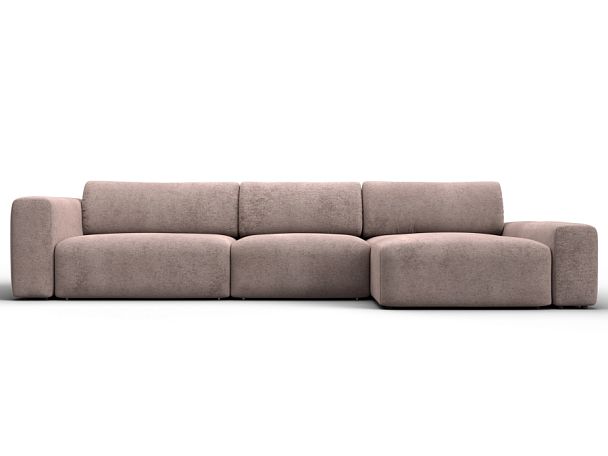 Диван угловой Лига-066 НПБ Лонг угол правый Велюр бежевый - Вид 2