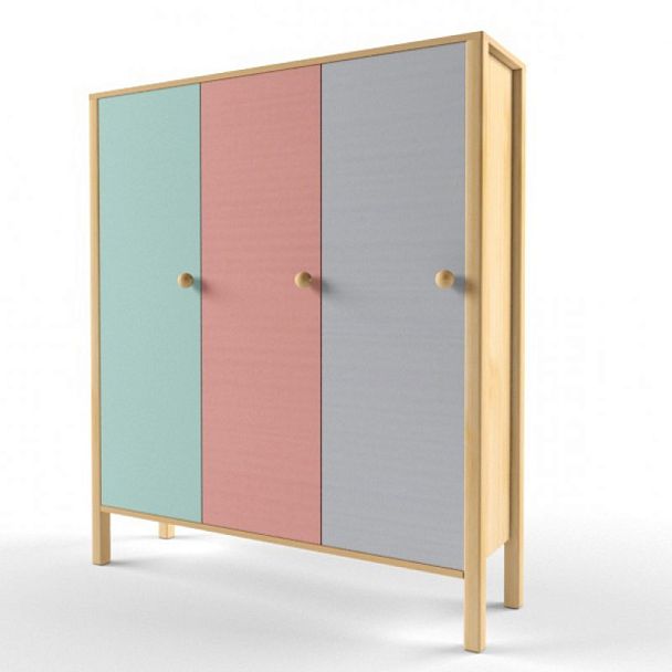 Шкаф 3-секционный детский Скандинавия - Вид 2