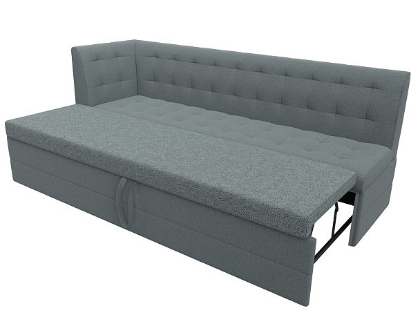 Диван кухонный Бриз с углом слева Рогожка серый - Вид 7