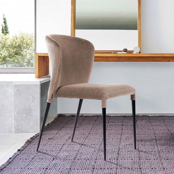 Стул Albert (Альберт), бархат бежевый 5, стопируемый - Вид 8