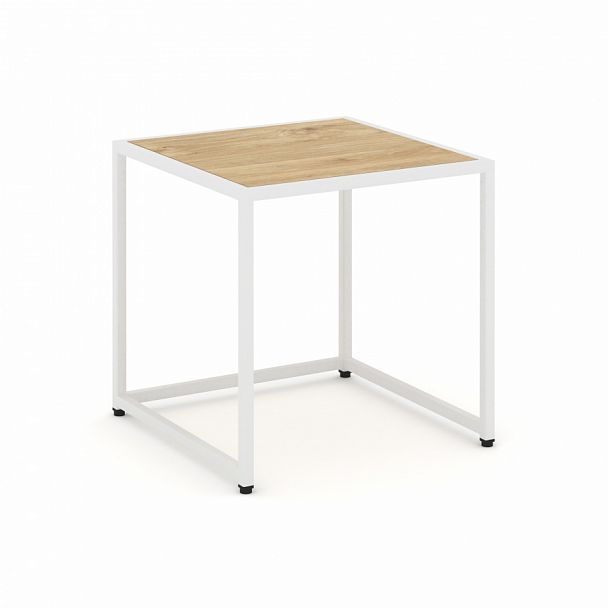 Стол журнальный "Loft" VR.L-SJK-50 Тиквуд Светлый/Белый - Вид 1