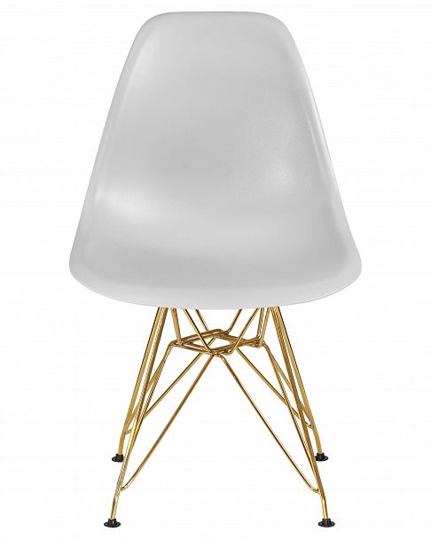 Стул обеденный DOBRIN DSR (ножки золотые, цвет светло-серый (GR-01)) - Вид 6