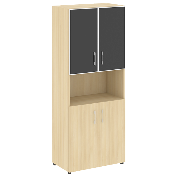 Yalta Шкаф LT.ST-1.4 R black Акация/Стекло black 800*450*1987 - Вид 1