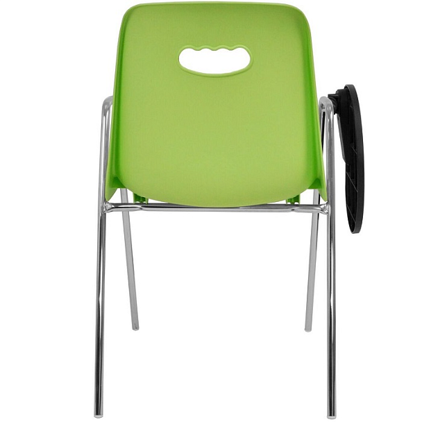 Стул Venezia (4 ножки с подлокотниками + столик TLT), каркас хром, зеленый, РП+ИК - Вид 2