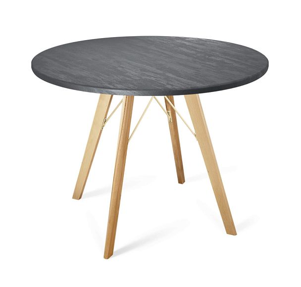 Стол Sheffilton SHT-TU9/TT 90 МДФ прозрачный лак/каменный уголь - Вид 1