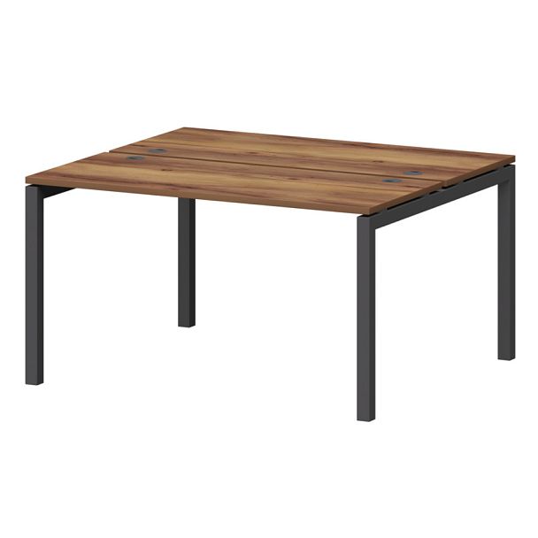 Бенч двойной на металлокаркасе СМС2-П-14К.120.Пр50 Таксония/Антрацит 1400x1236x750 Смарт - Вид 1