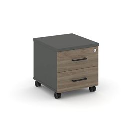 Стайл Проджект Тумба мобильная SN.TM-001 Антрацит/Вяз Благородный/Черный Ручки 416*460*437 - Фото предпросмотра