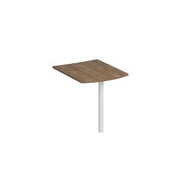 Брифинг-приставка фронтальная с опорой КФ Комфорт КФ К.Б1 1220 ШТ дуб шамони темный / белый - Фото предпросмотра