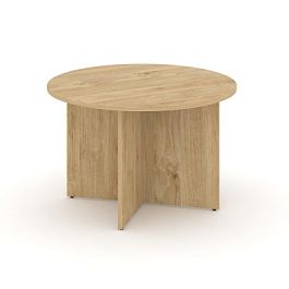 Стайл Проджект Стол переговорный кругл. SN-D.SPRG-004 Тиквуд Светлый 1180*1180*750 - Фото предпросмотра