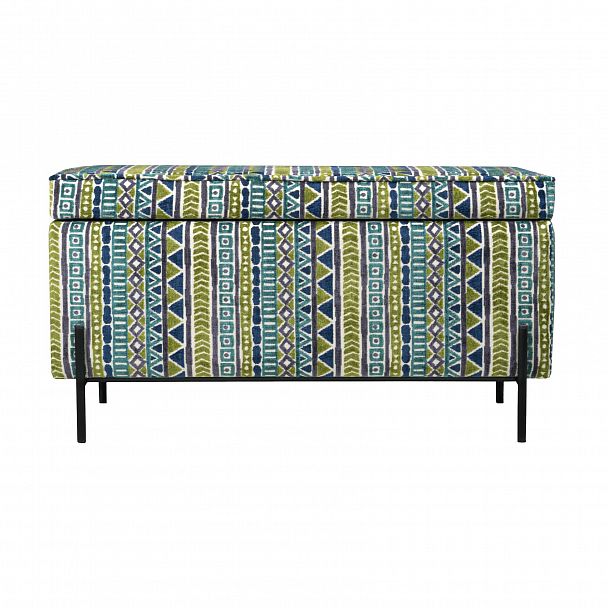 Банкетка Тюдор с ящиком, шенилл ONTARIO deep sea - Вид 4