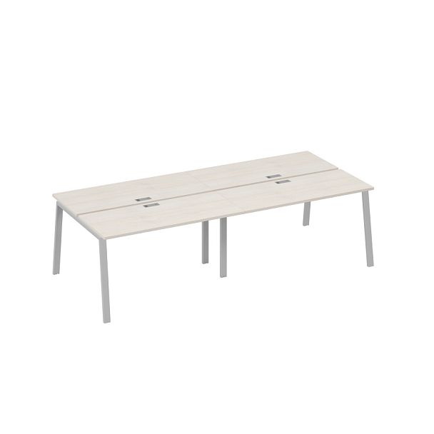 Станция рабочая на опорах TRE (4х140) A4 А4 Б3 171-2 БП дуб / металлокаркас серый - Вид 1