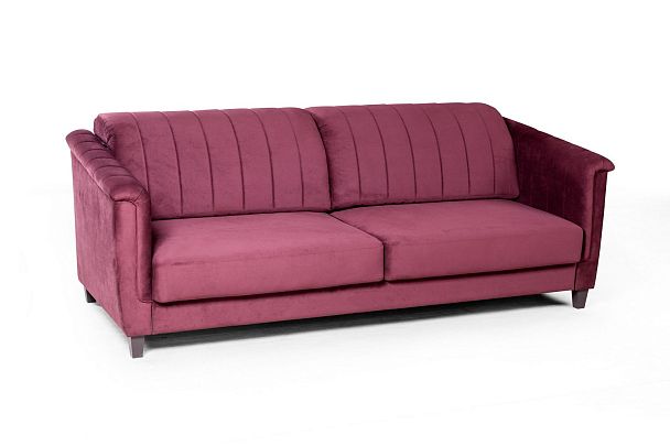 Amsterdam диван-кровать трехместный прямой, велюр красный - Вид 9