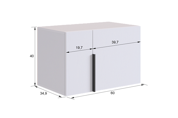 Антресоль двухдверная L600 Баско 173624.2552 - Вид 3