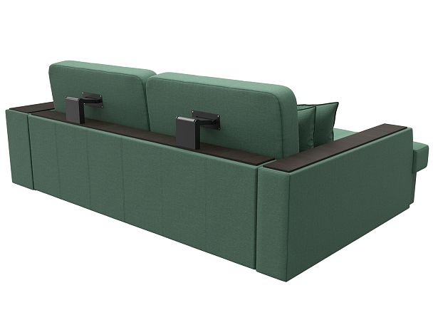 Диван угловой Брюссель левый угол Рогожка зеленый - Вид 6