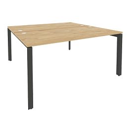 Onix Рабочая станция на П-образном м/к O.MP-D.RS-2.4.8 Тиквуд светлый/Антрацит металл 1580*1635*750 - Фото предпросмотра