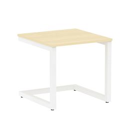 Home Office Стол журнальный VR.SP-2-58.G Клён/Белый металл 580*600*550 - Фото предпросмотра