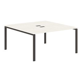Стол 2-х местный EUWST 1516 Ясень Траун/Мокко 1560х1606х750 EDIS - Фото предпросмотра